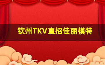 钦州TKV直招佳丽模特